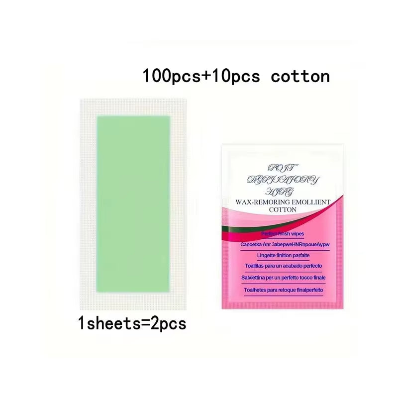 10/20/30/50/100 Pcs Depilatory Wax Strips Hair Removal Wax Paper Cold Wax Strips Paper for Face Neck Arm Leg Body Beauty Tools