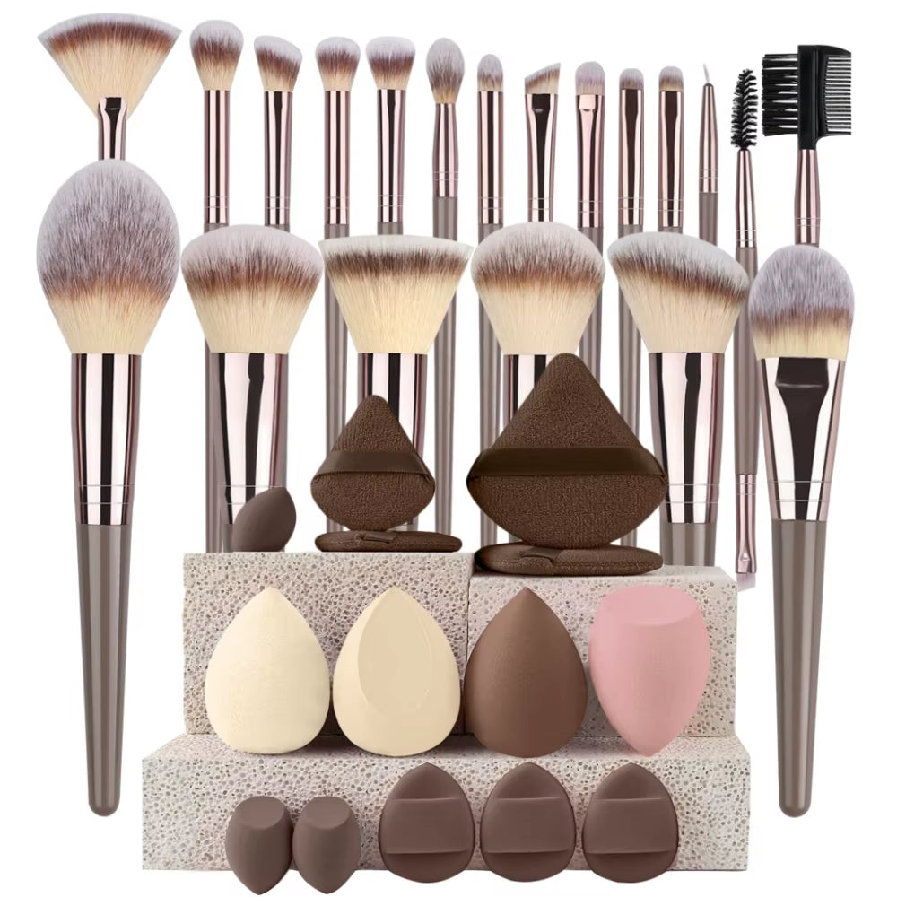 3-20Pcs Premium Makeup Brushes Set Soft Fluffy Beauty Cosmetic Foundation Makeup Brush Eyeshadow Blush Kabuki Make up Tools