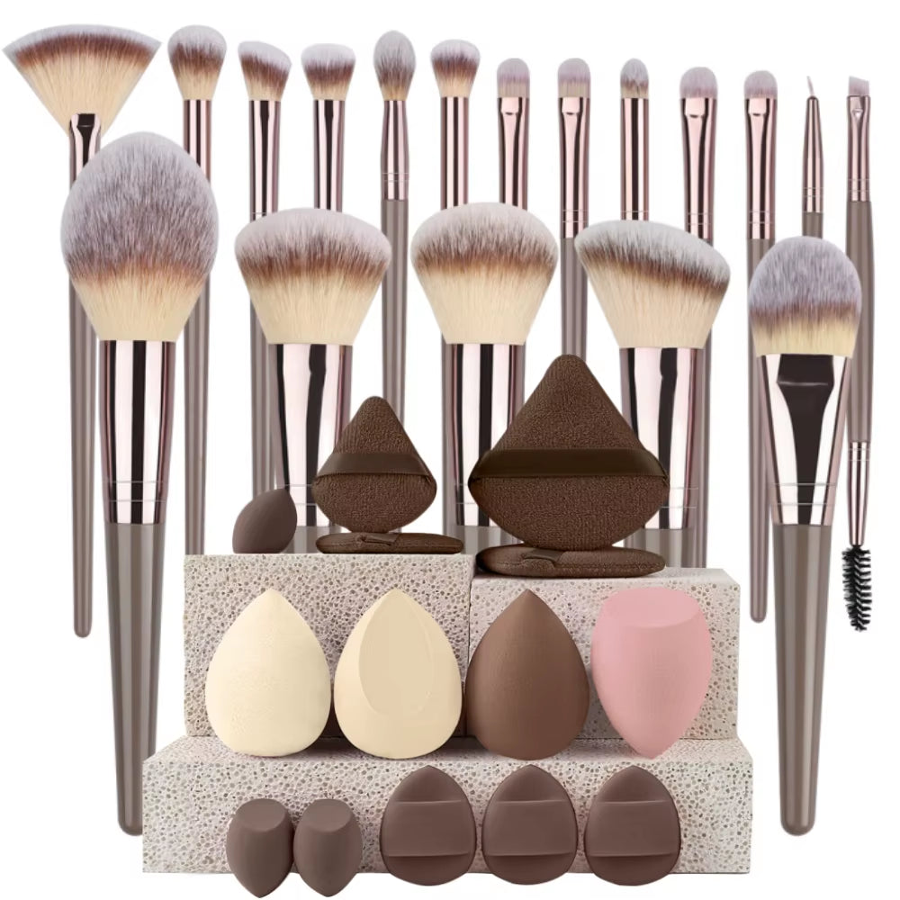 3-20Pcs Premium Makeup Brushes Set Soft Fluffy Beauty Cosmetic Foundation Makeup Brush Eyeshadow Blush Kabuki Make up Tools