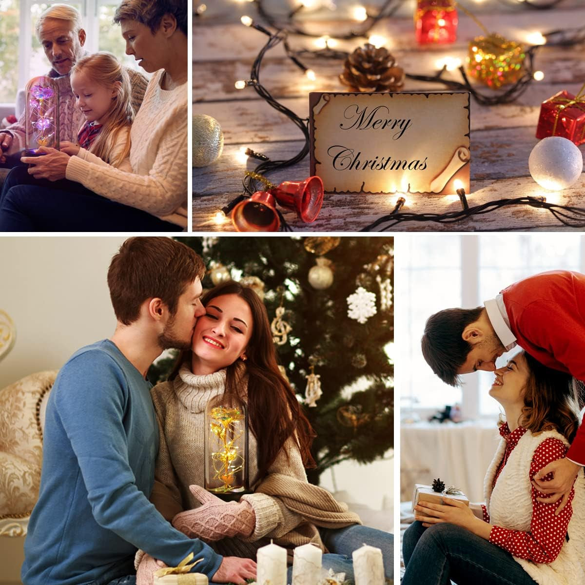 Christmas Flowers Gift for Her Galaxy Crystal Flower Rose, Artificial Flower Gift Colorful Flower, Unique Home Decorations, Anniversary, Love Flowers Gift for Girlfriend Her Wife Grandma