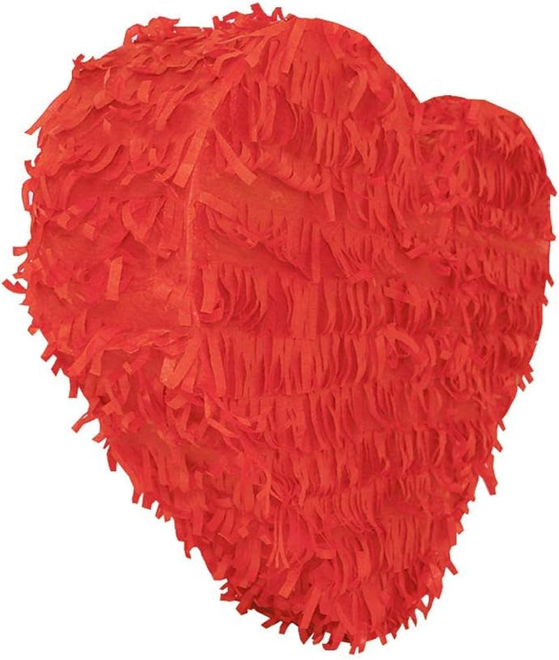 Valentine Heart Shaped Pinata Solid Red Bright Color for Anniversaries Centerpieces Decoration and Photo Prop (Solid Red)