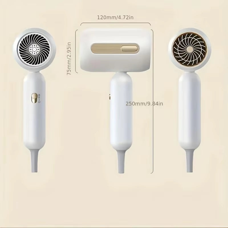 EU Plug 1900W High Quality Small Hair Dryer Portable Home Dormitory Air Blue Light Negative Ion Constant Hair Styling Tools