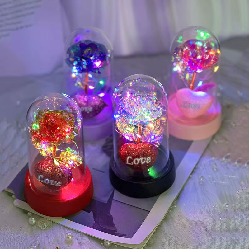 Industry Season Thank Teacher Week Small Gifts Love Rose Plastic Cover Send Wife Send Mother Mother'S Day Valentine'S Day Eterna