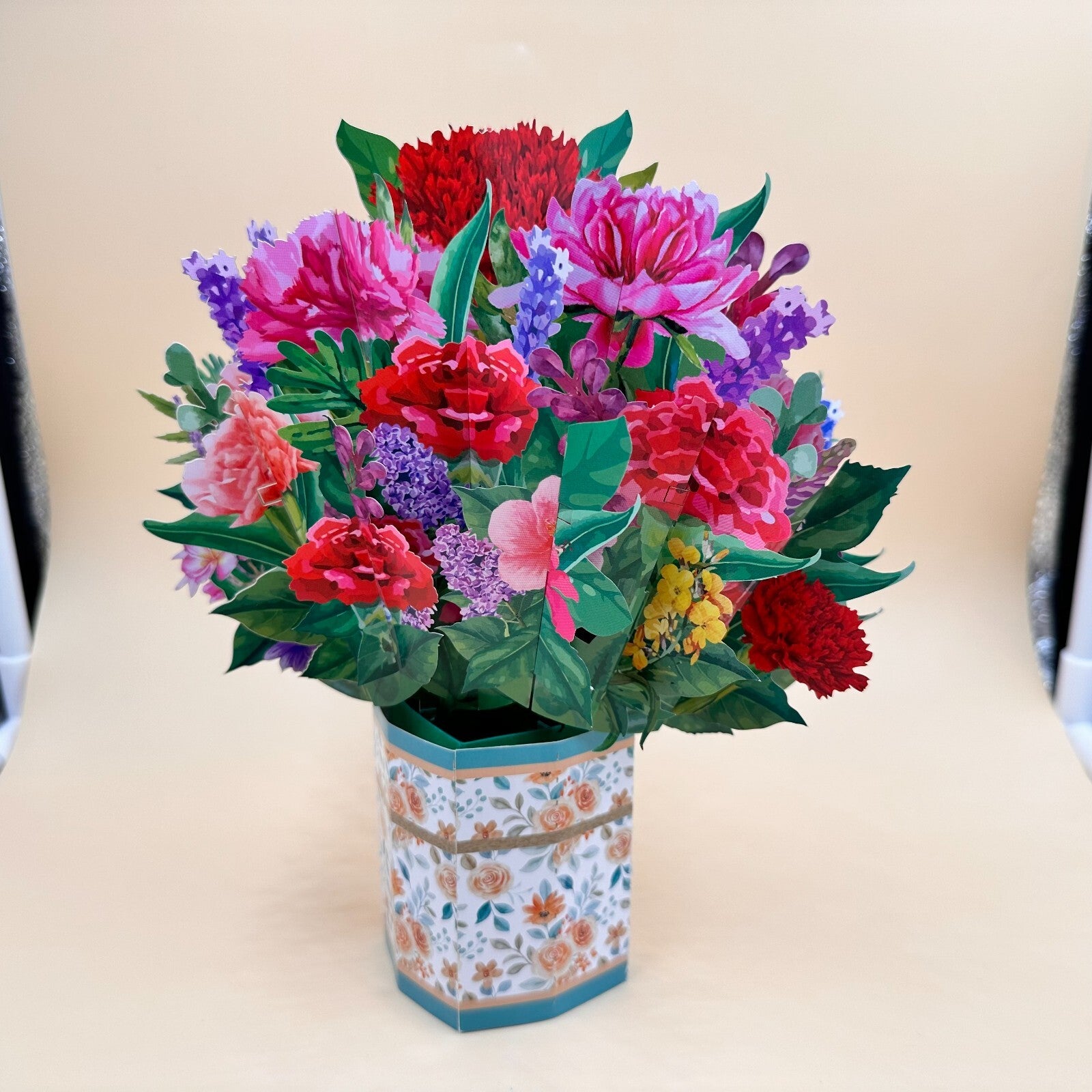 G05-Pop up Carnation Flower Greeting Cards|Valentin