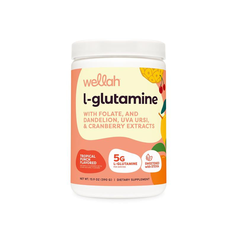 Wellah L-Glutamine Essential Amino Acid Supplement - 5g per Serving, 50 Servings