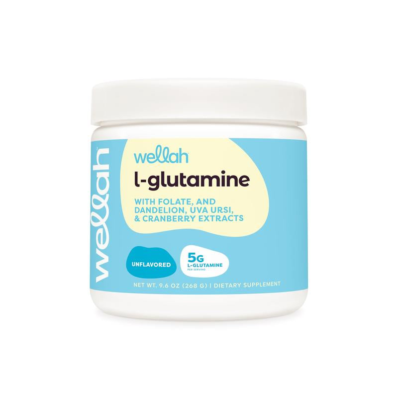 Wellah L-Glutamine Essential Amino Acid Supplement - 5g per Serving, 50 Servings