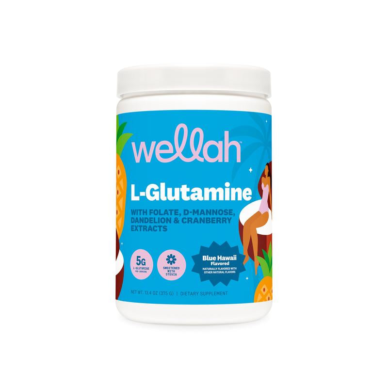 Wellah L-Glutamine Essential Amino Acid Supplement - 5g per Serving, 50 Servings