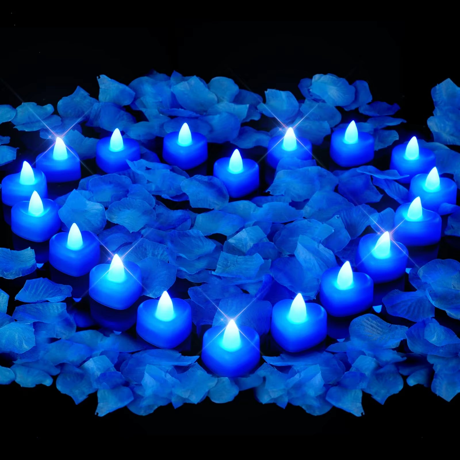 24Pcs Heart Shape LED Flameless Tealight Candles Decorations for Romantic Night Valentine'S Day Wedding Anniversary or Table D