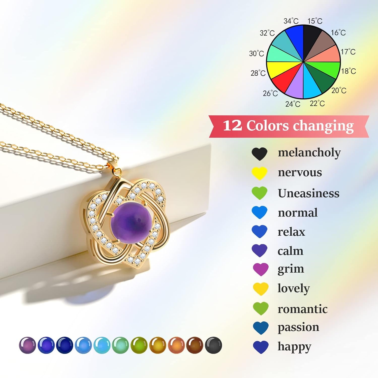 Rosa Preservada Con Collar Que Cambia El Sentido La Temperatura Del Color Nueva