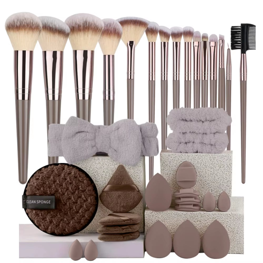 3-20Pcs Premium Makeup Brushes Set Soft Fluffy Beauty Cosmetic Foundation Makeup Brush Eyeshadow Blush Kabuki Make up Tools