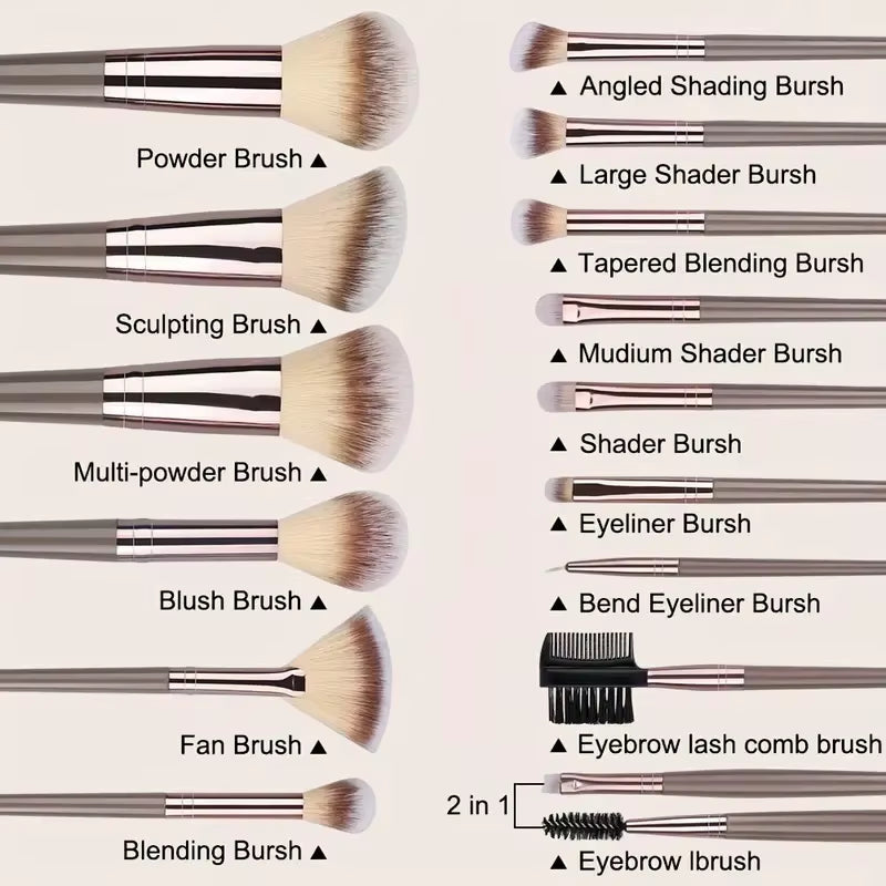 3-20Pcs Premium Makeup Brushes Set Soft Fluffy Beauty Cosmetic Foundation Makeup Brush Eyeshadow Blush Kabuki Make up Tools