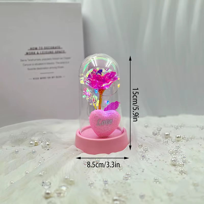 Industry Season Thank Teacher Week Small Gifts Love Rose Plastic Cover Send Wife Send Mother Mother'S Day Valentine'S Day Eterna