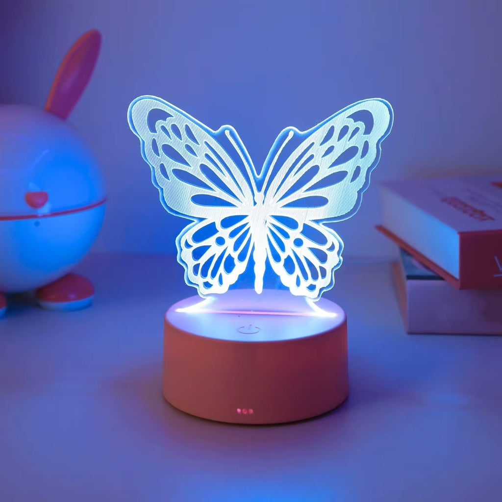 3D Butterfly Creative Night Light USB Home Decoration Table Decoration Living Room Bedroom Decoration Light Birthday Gift