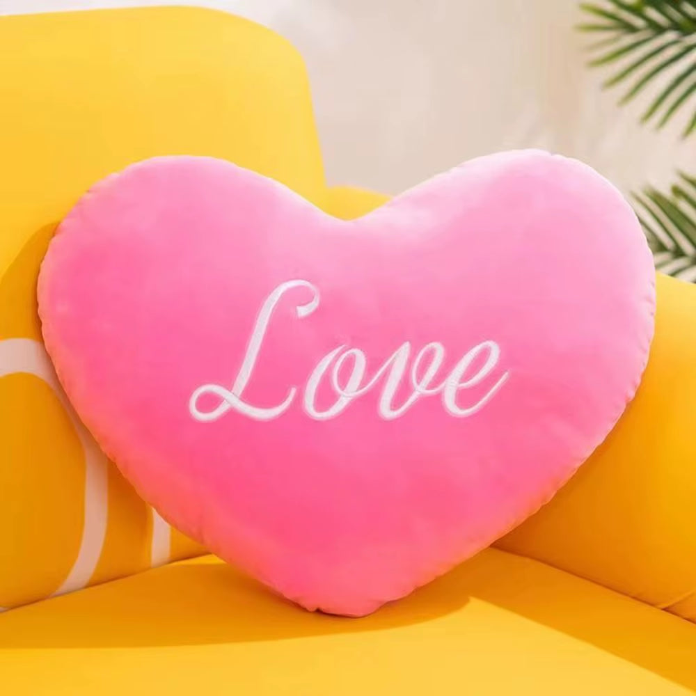 New Heart Shape Soft Pillow Home Decorative Valentines Day Heart Plush Pillow Stuffed Pillow Kids Birthday Gift