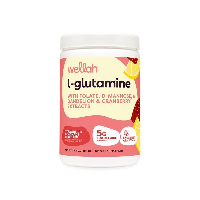 Wellah L-Glutamine Essential Amino Acid Supplement - 5g per Serving, 50 Servings