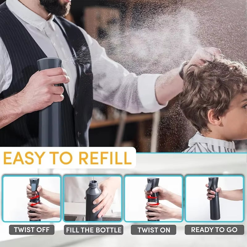 1/5/7Pcshair Care Kit Rolling Candy Brush with Rat Tail Edge Control Comb Spray Bottle Soft Satin Sleeping Cap Styling Tools