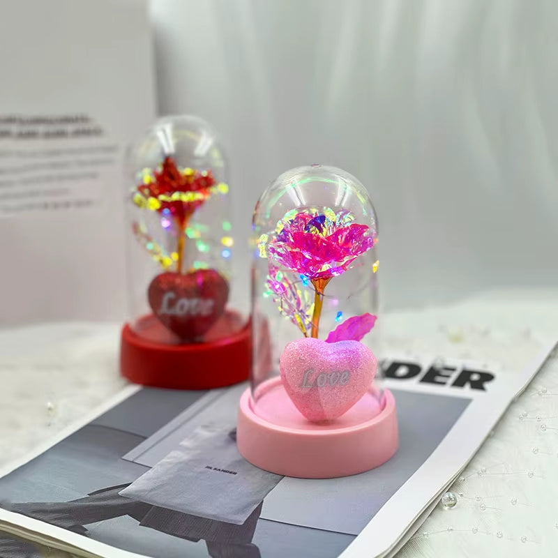 Industry Season Thank Teacher Week Small Gifts Love Rose Plastic Cover Send Wife Send Mother Mother'S Day Valentine'S Day Eterna