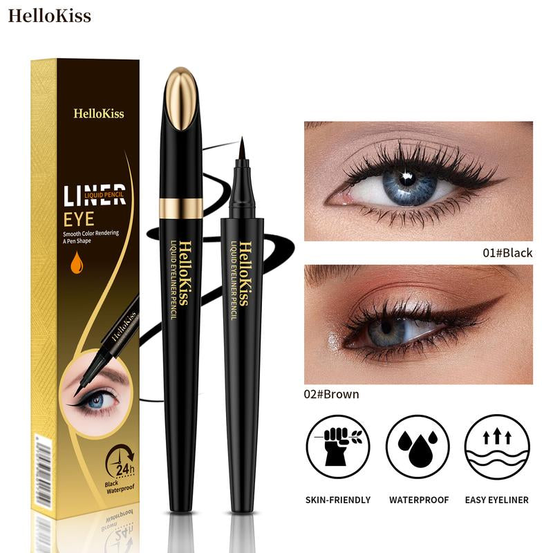 Hellokiss Long-Lasting Eyeliner - Lightweight, Waterproof, Vegan, Cruelty-Free, 24-Hour Smooth Application with Ultra-Creamy and Silky Texture