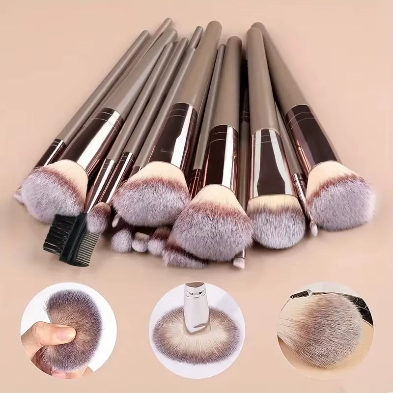 3-20Pcs Premium Makeup Brushes Set Soft Fluffy Beauty Cosmetic Foundation Makeup Brush Eyeshadow Blush Kabuki Make up Tools