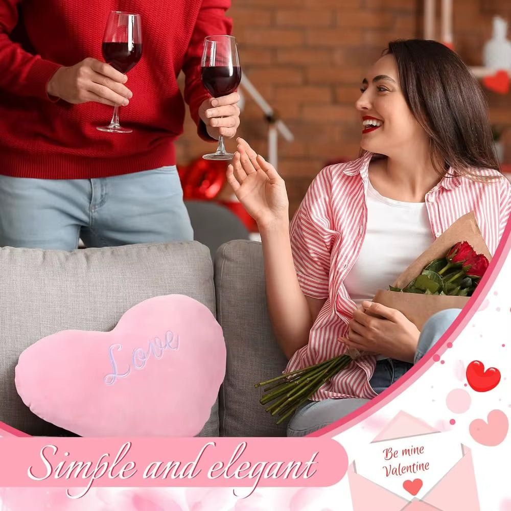 New Heart Shape Soft Pillow Home Decorative Valentines Day Heart Plush Pillow Stuffed Pillow Kids Birthday Gift