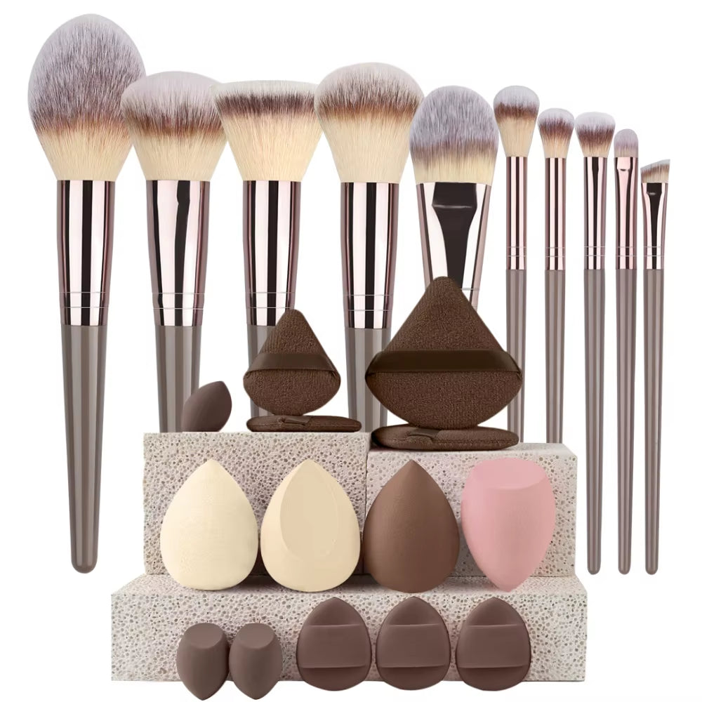 3-20Pcs Premium Makeup Brushes Set Soft Fluffy Beauty Cosmetic Foundation Makeup Brush Eyeshadow Blush Kabuki Make up Tools