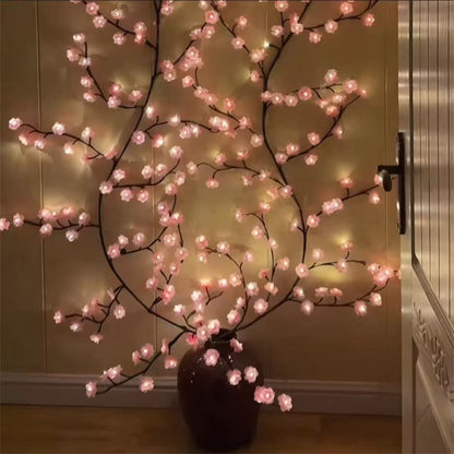 72 Led Cherry Blossom USB Tree Branch Rattan Lights 8 Modes Colorful String Lamp Valentine Christmas Wedding Bedroom Decoration