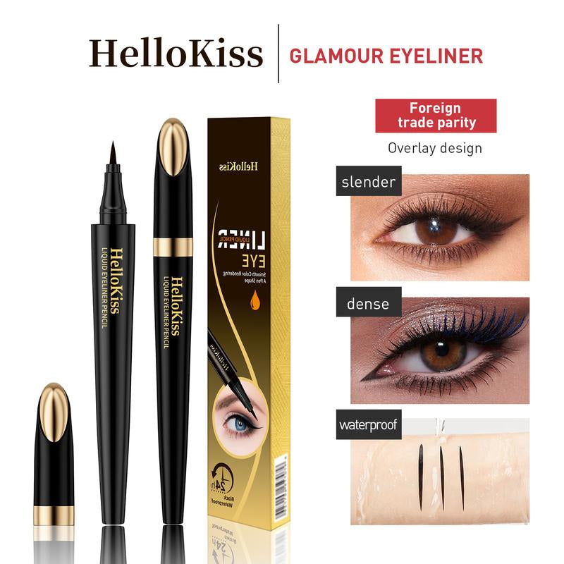Hellokiss Long-Lasting Eyeliner - Lightweight, Waterproof, Vegan, Cruelty-Free, 24-Hour Smooth Application with Ultra-Creamy and Silky Texture