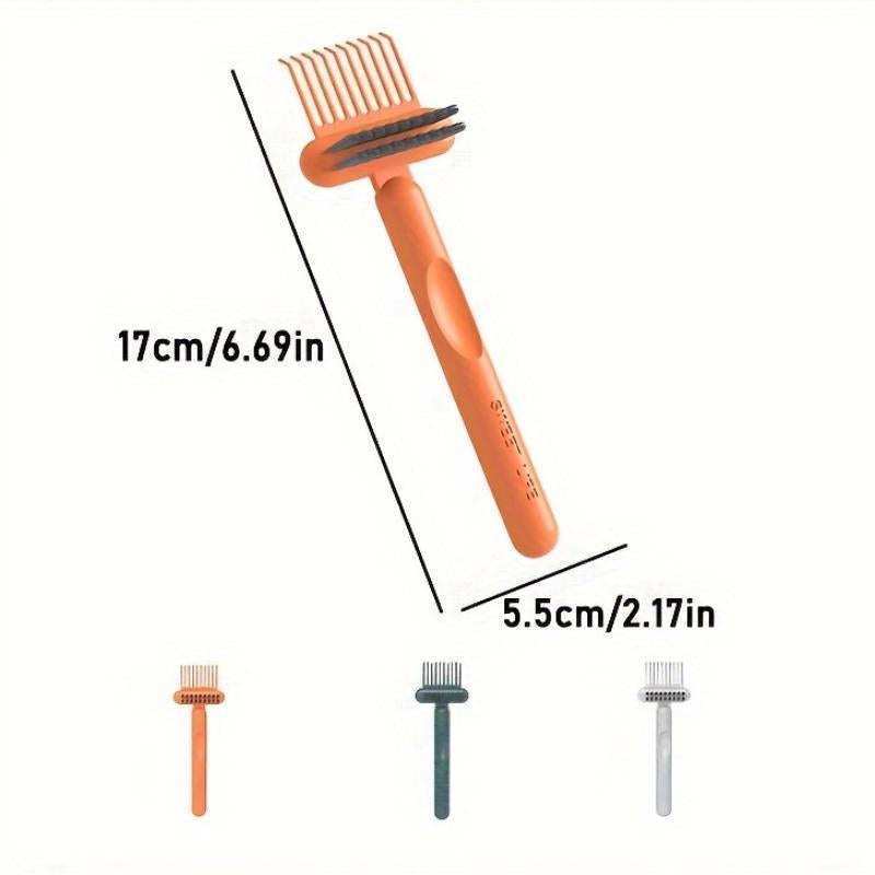Comb & Hairbrush Cleaner Set 2 Count Dual Tool Mini Rake Bristle Brushes for Hair Dust Build up Removal Portable Reusable Professional Home Use