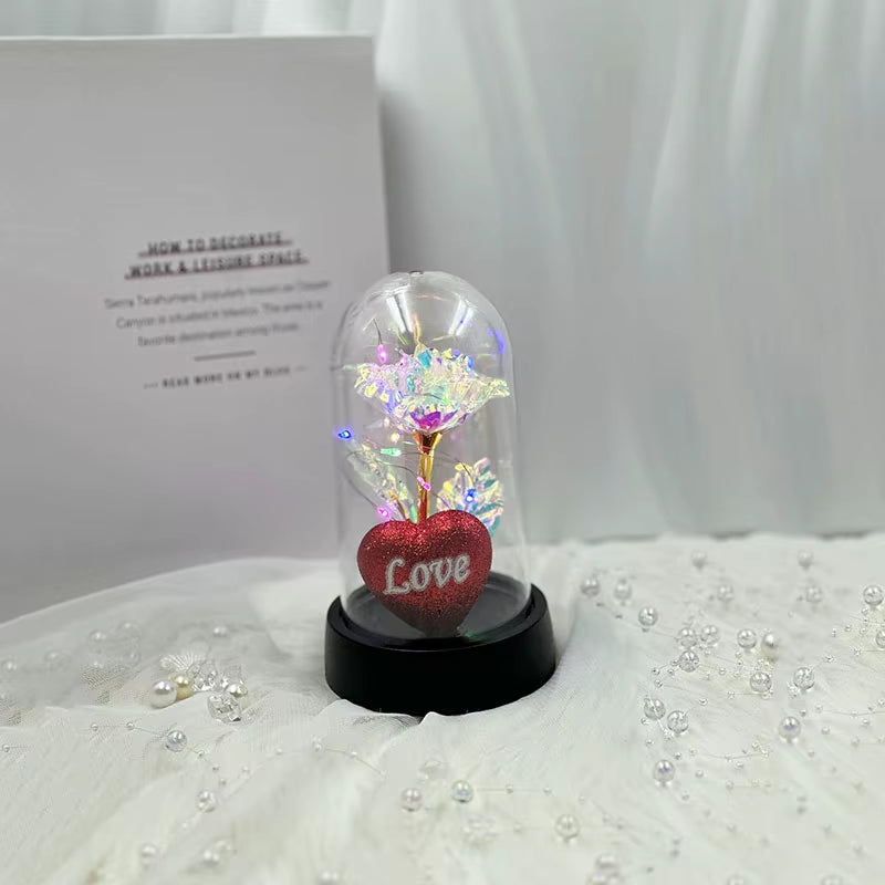 Industry Season Thank Teacher Week Small Gifts Love Rose Plastic Cover Send Wife Send Mother Mother'S Day Valentine'S Day Eterna